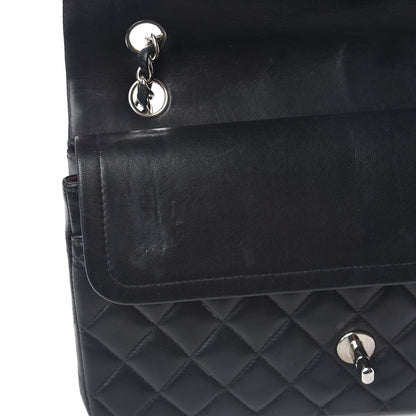 Chanel Lambskin Quilted Medium Double Flap Black 12 of 15