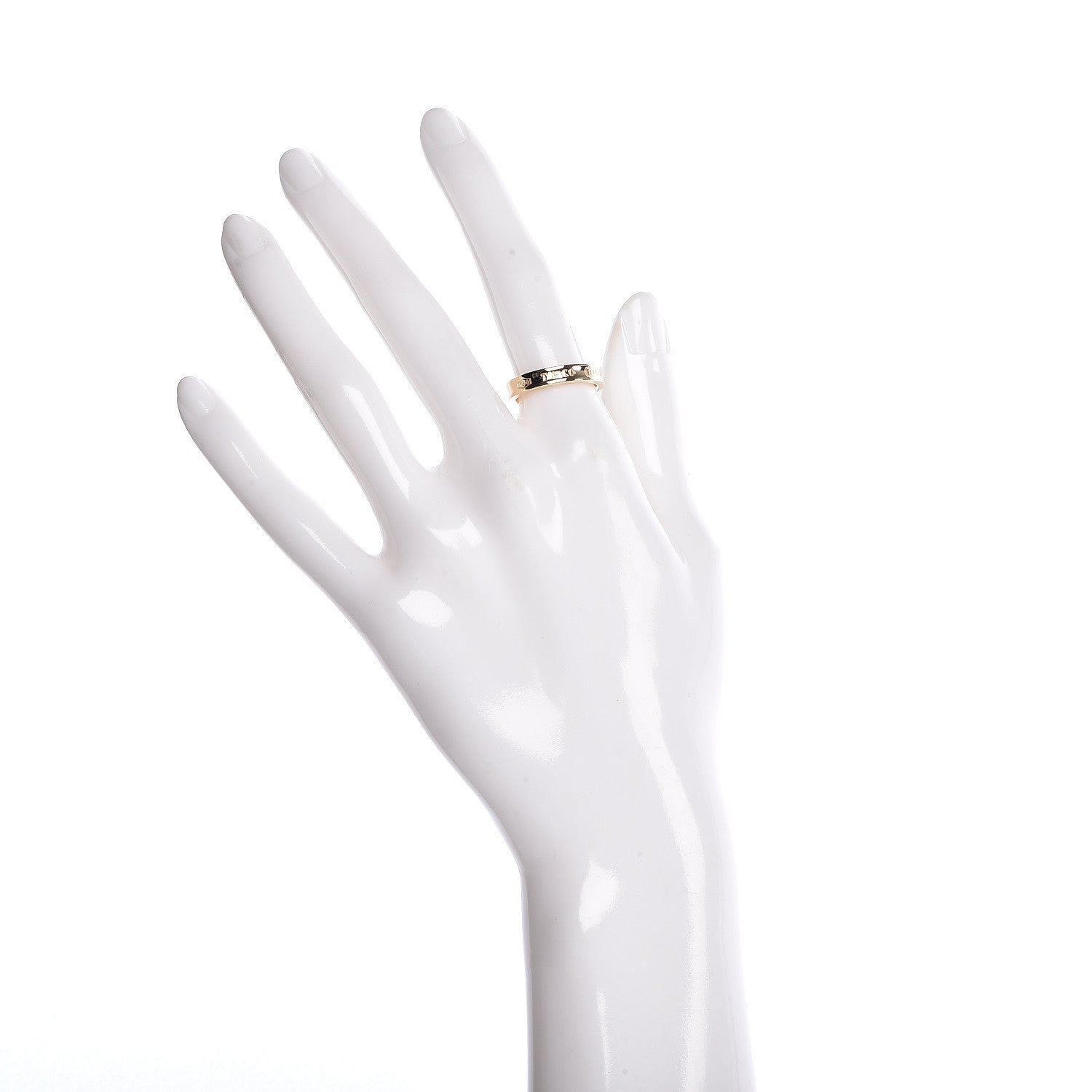 Tiffany 18K Yellow Gold Narrow 1837 Ring 52 6 2 of 5