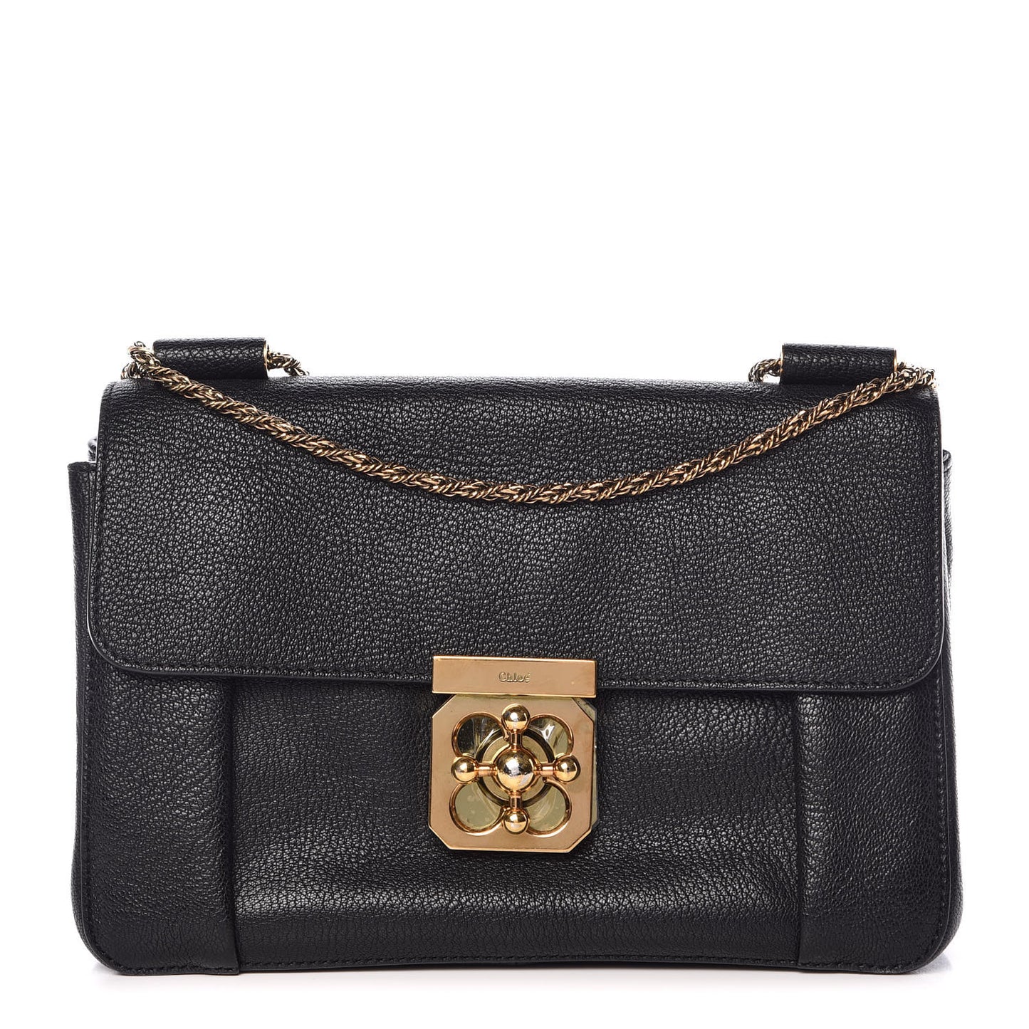 Goatskin Medium Elsie Shoulder Bag Black