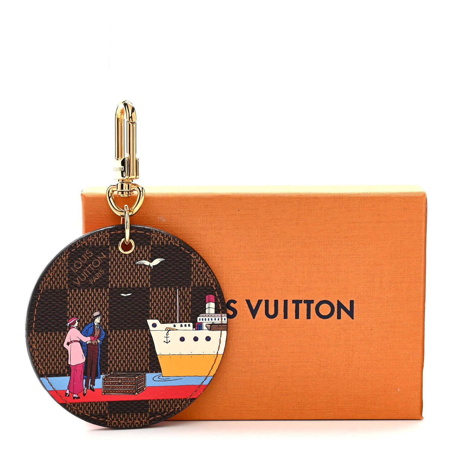 Louis Vuitton Damier Ebene 2016 Christmas Animation Bag Charm Key Ring 4 of 4