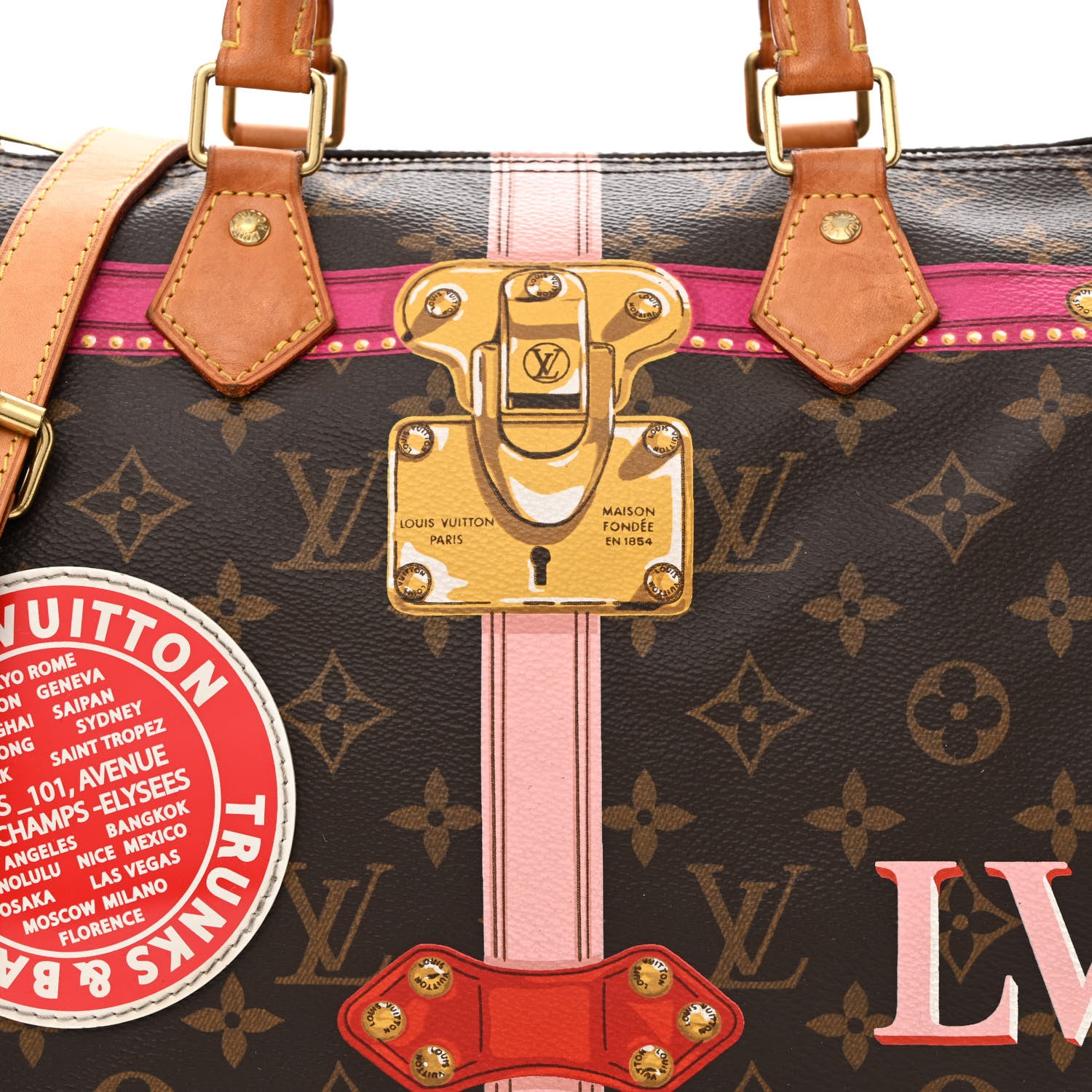 Louis Vuitton Monogram Summer Trunks Speedy Bandouliere 30 8 of 11