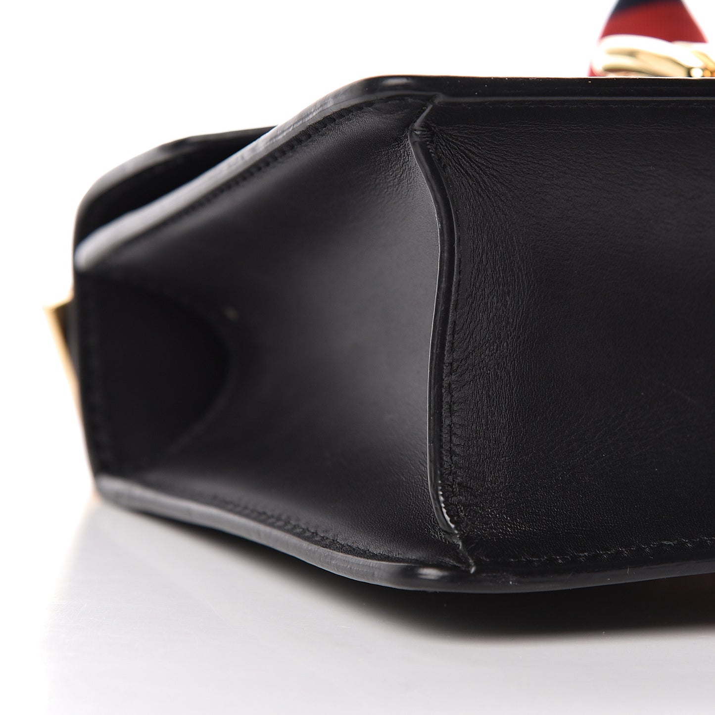 Calfskin Mini Sylvie Chain Shoulder Bag Black
