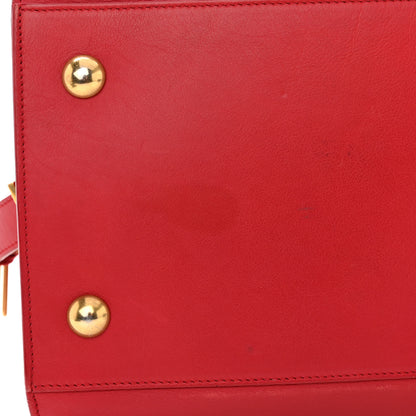Saint Laurent Calfskin Medium Classic Y Cabas Red 13 of 14