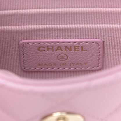 Chanel Lambskin Quilted Mini Trendy CC Clutch With Chain Light Pink 6 of 10