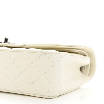 Chanel Caviar Quilted Medium Double Flap White 10 of 17