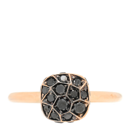 Pomellato 18K Rose Gold Black Diamond Nudo Solitaire Ring 49 5 1 of 4