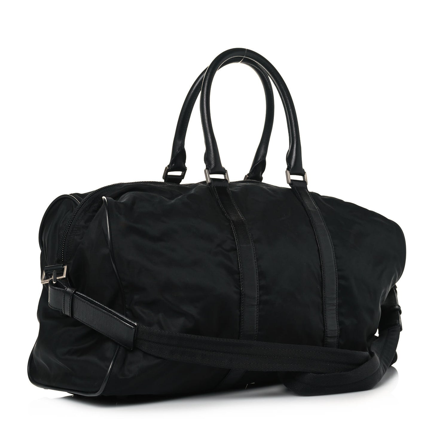 Tessuto Nylon Saffiano Duffle Black