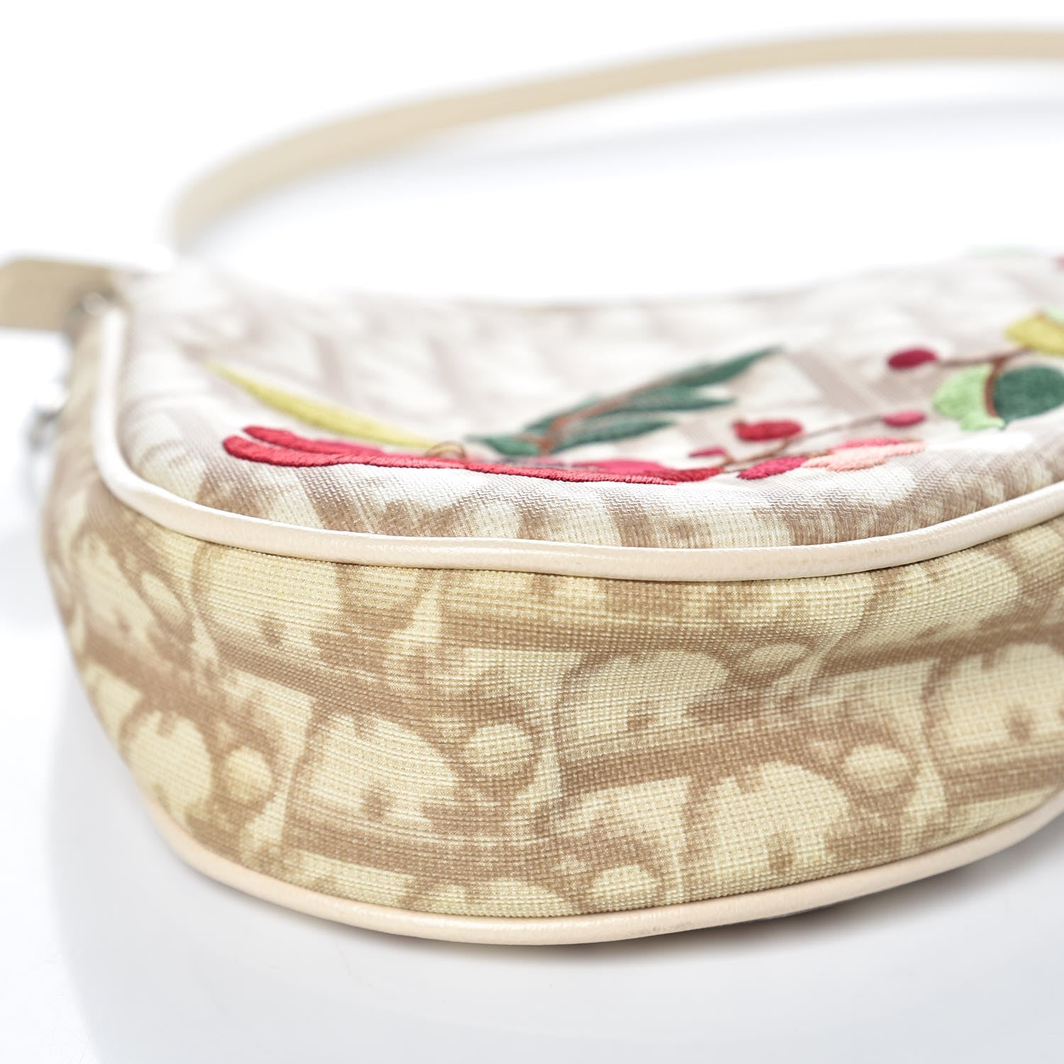 Christian Dior Monogram Vintage Flowers Mini Saddle Bag Beige 8 of 10