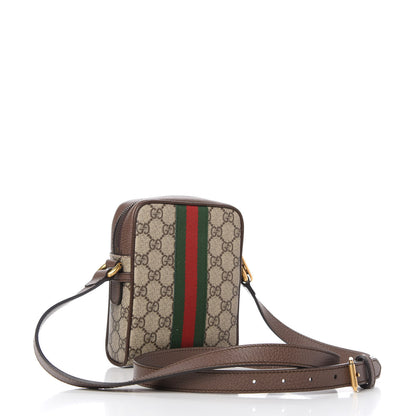 Gucci GG Supreme Monogram Web Mini Ophidia Messenger Brown 3 of 11