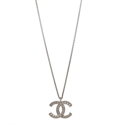 Chanel Pearl CC Pendant Necklace Gold 1 of 6