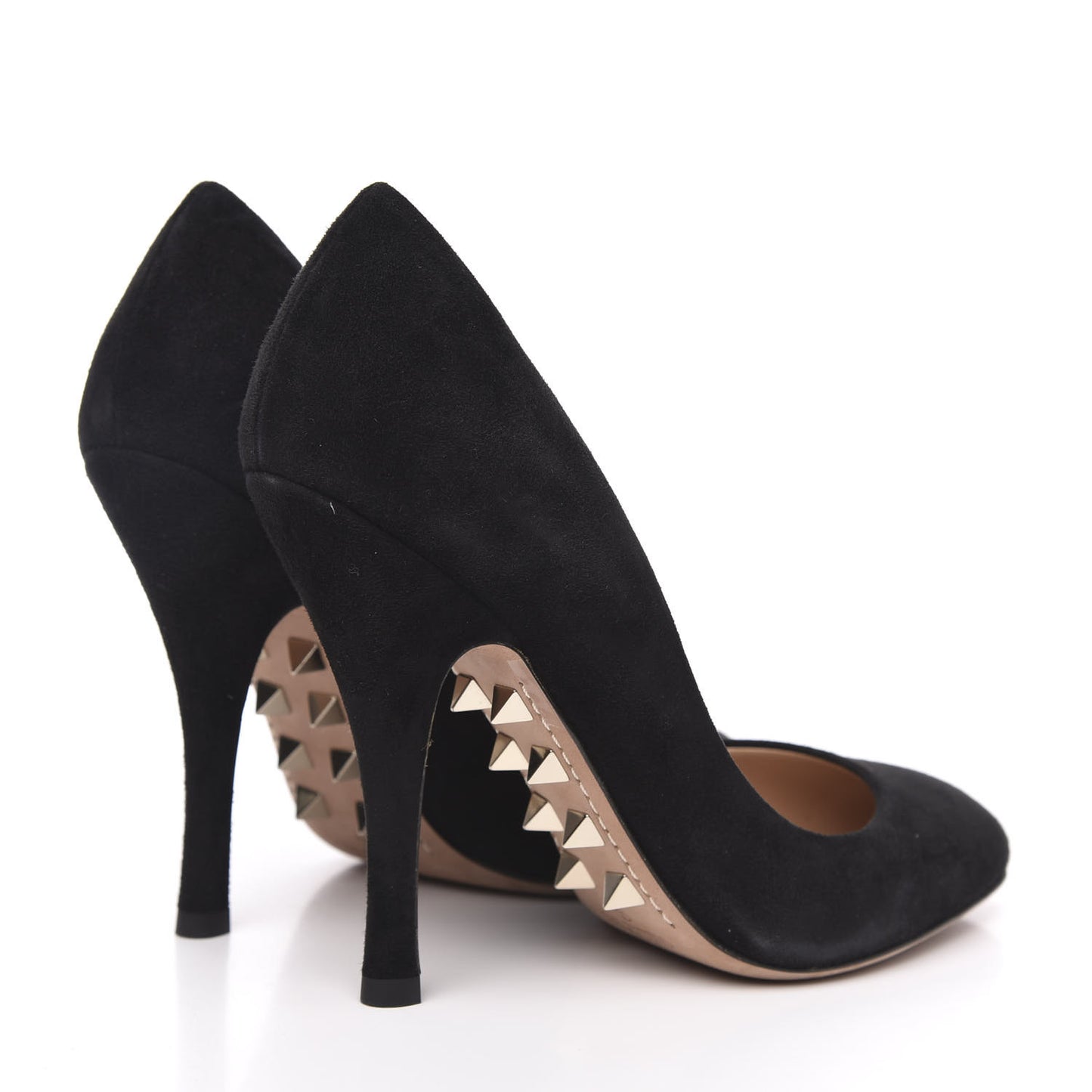 Suede Rockstud Pumps 36 Black