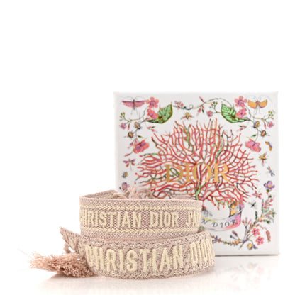 Christian Dior Woven Cotton J'Adior Friendship Bracelet Set Pink 4 of 4