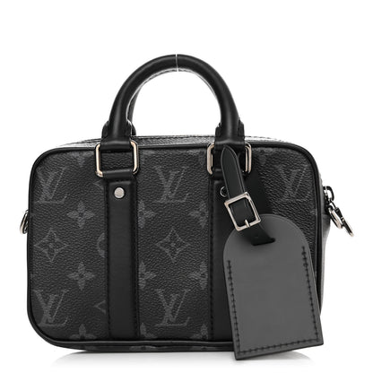 Louis Vuitton Monogram Eclipse Nano Porte Documents Voyage Black 1 of 8