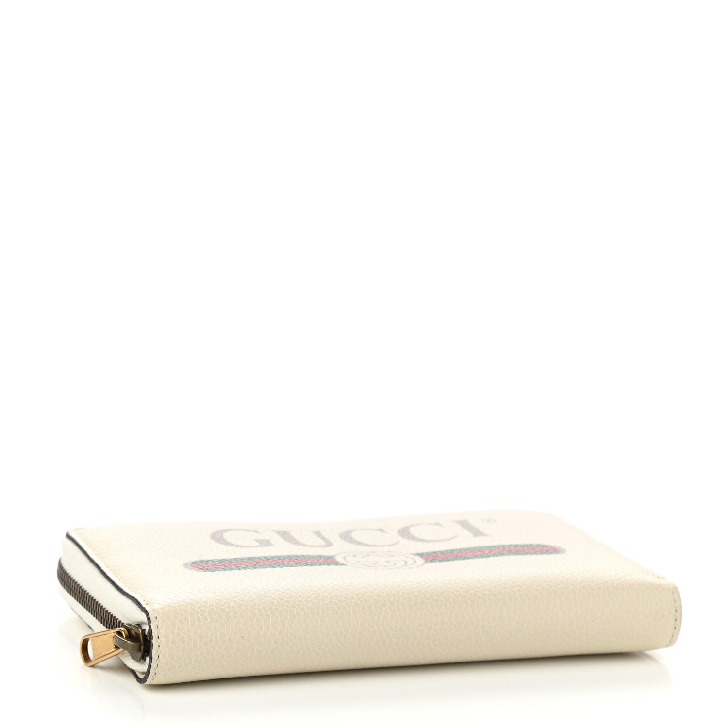 Gucci Calfskin Logo Zip Around Wallet White 3 of 6