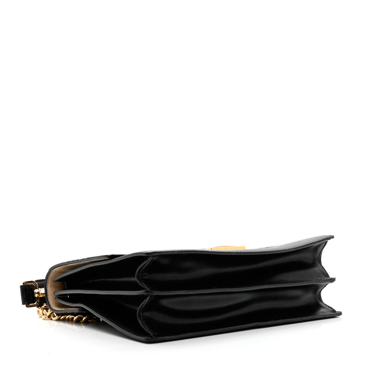 Fendi Vitello Liberty Bi-Color FF 1974 Embossed Kan U Shoulder Bag Black Maya 4 of 9