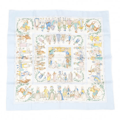 Hermes Silk Costumes Civils Actuels Scarf 90 Bleu 1 of 7