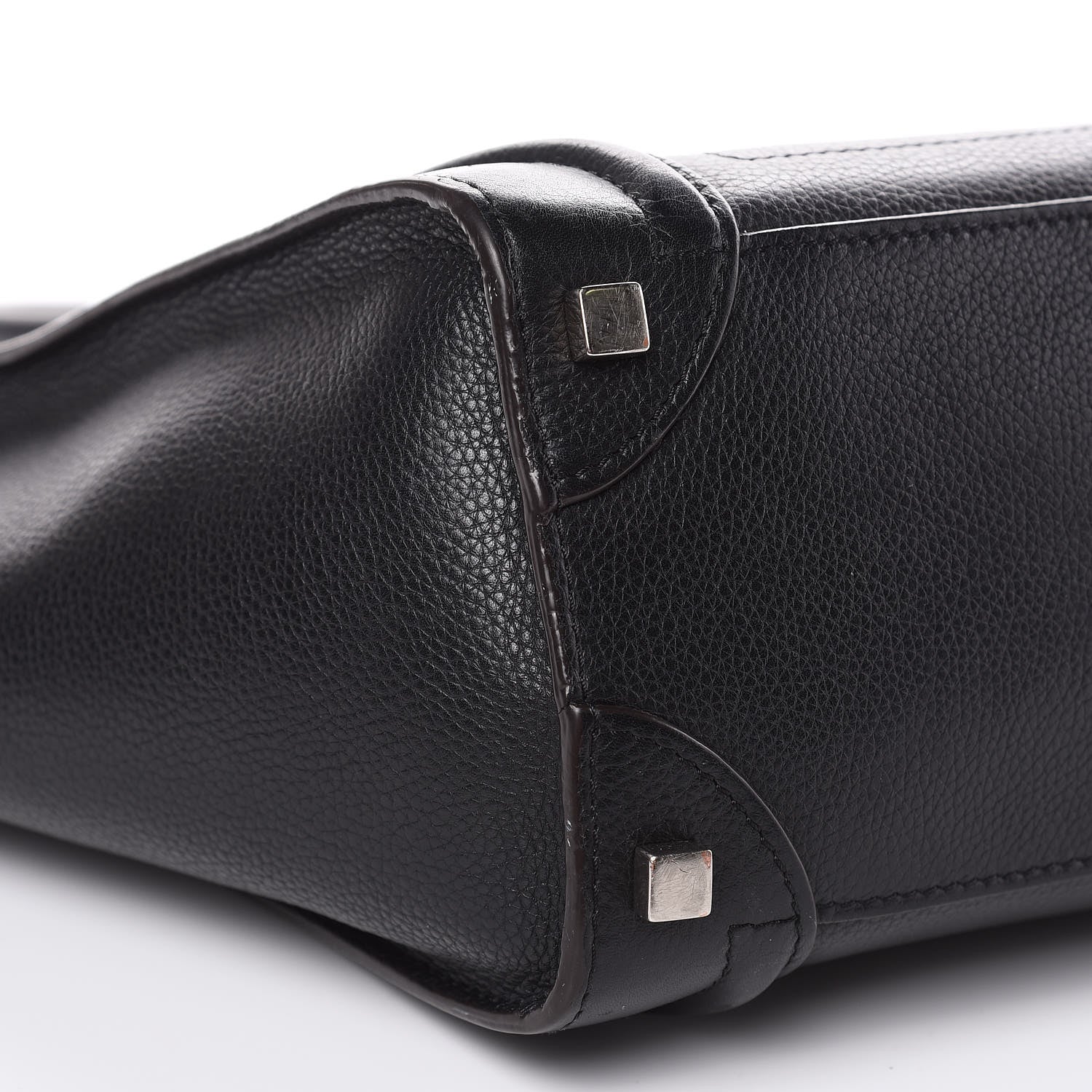 Celine Drummed Calfskin Micro Luggage Black 9 of 19