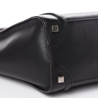 Celine Drummed Calfskin Micro Luggage Black 9 of 19