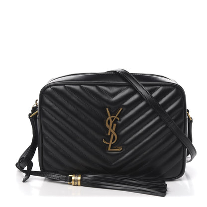 Saint Laurent Calfskin Matelasse Monogram Lou Camera Bag Black 1 of 9