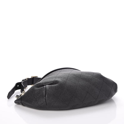 Chanel Caviar Quilted Zip and Carry Waist Bag Fanny Pack Black 4 of 8