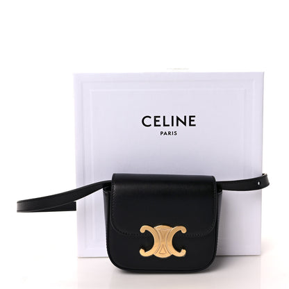 Celine Shiny Calfskin Mini Triomphe Black 9 of 9