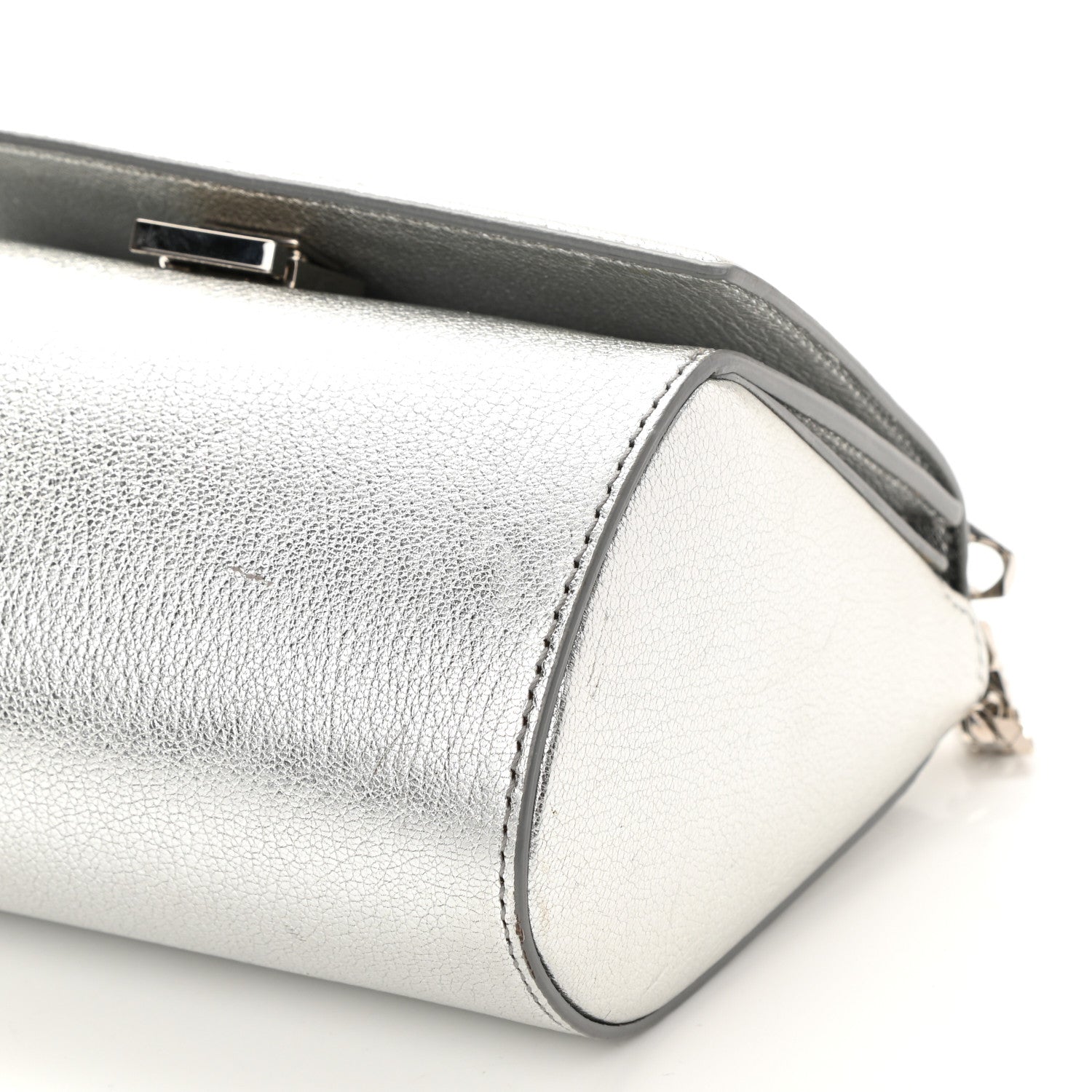 Givenchy Metallic Calfskin Mini Pandora Box Chain Crossbody Bag Silver 8 of 10