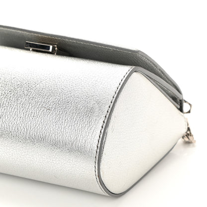 Givenchy Metallic Calfskin Mini Pandora Box Chain Crossbody Bag Silver 8 of 10