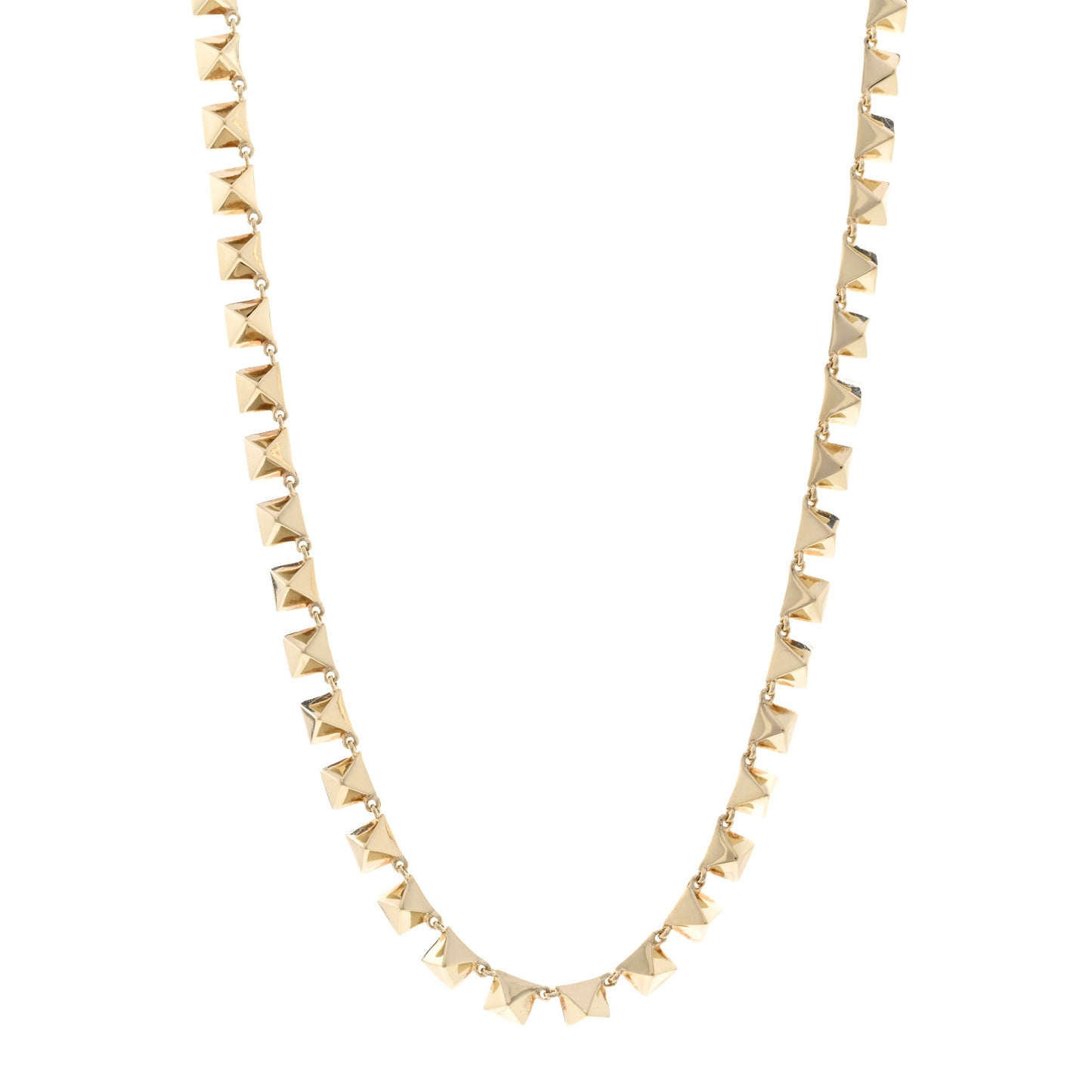 14K Yellow Gold Eternity Spike Necklace