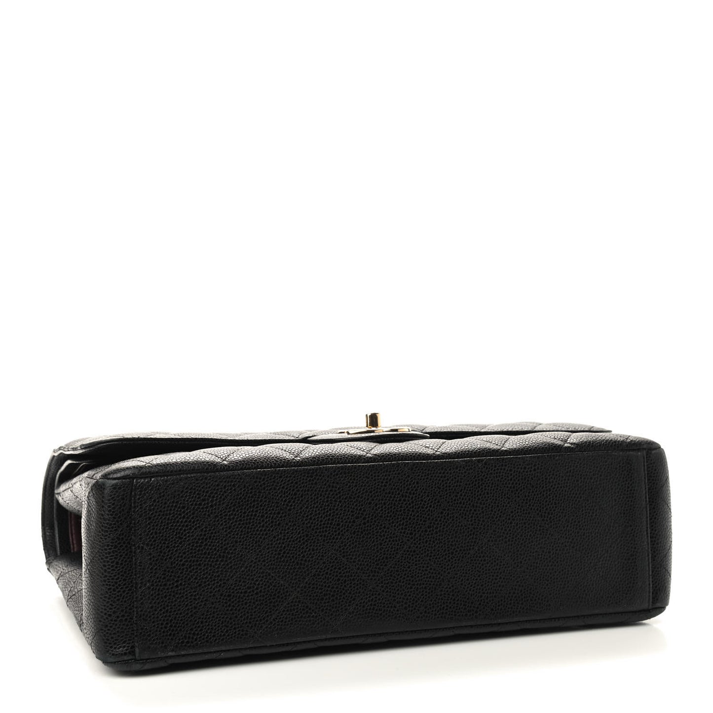 Caviar Quilted Maxi Double Flap Black