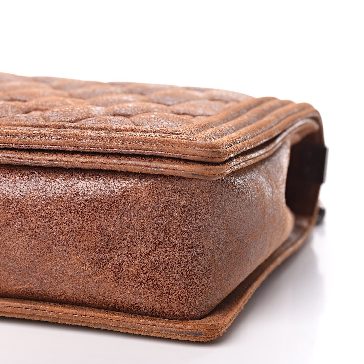 Chanel Nubuck Chesterfield Quilted Large Celtic Boy Flap Brown 10 of 10