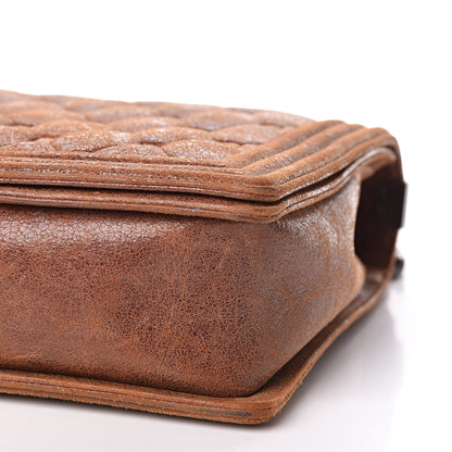 Chanel Nubuck Chesterfield Quilted Large Celtic Boy Flap Brown 10 of 10