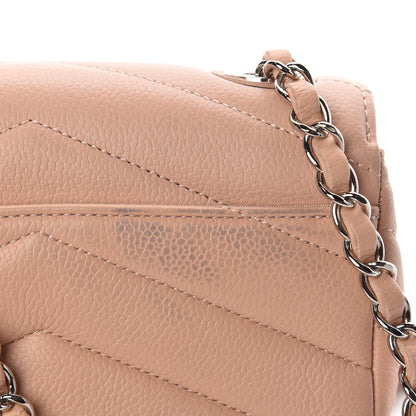 Chanel Caviar Chevron Quilted Small Single Flap Light Pink 8 of 10