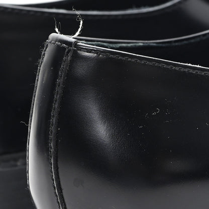 Prada Spazzolato Metal Triangle Logo 50mm Loafers 39 Black 10 of 11