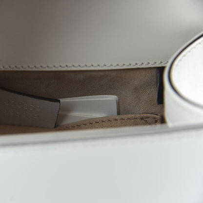 Gucci Calfskin Animal Studs Mini Sylvie Top Handle Bag White 10 of 12