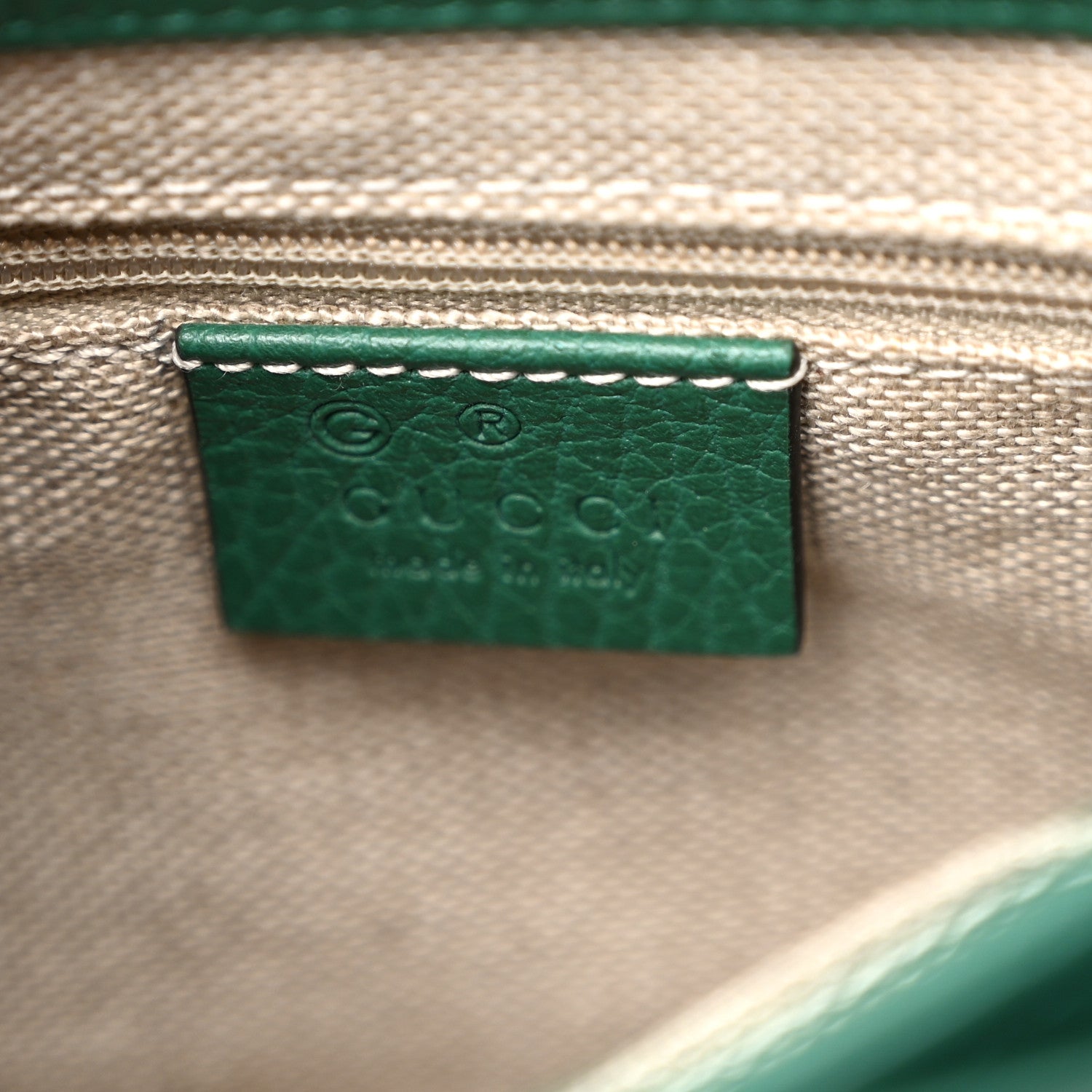 Gucci Dollar Calfskin Interlocking G Crossbody Bag Emerald 6 of 10