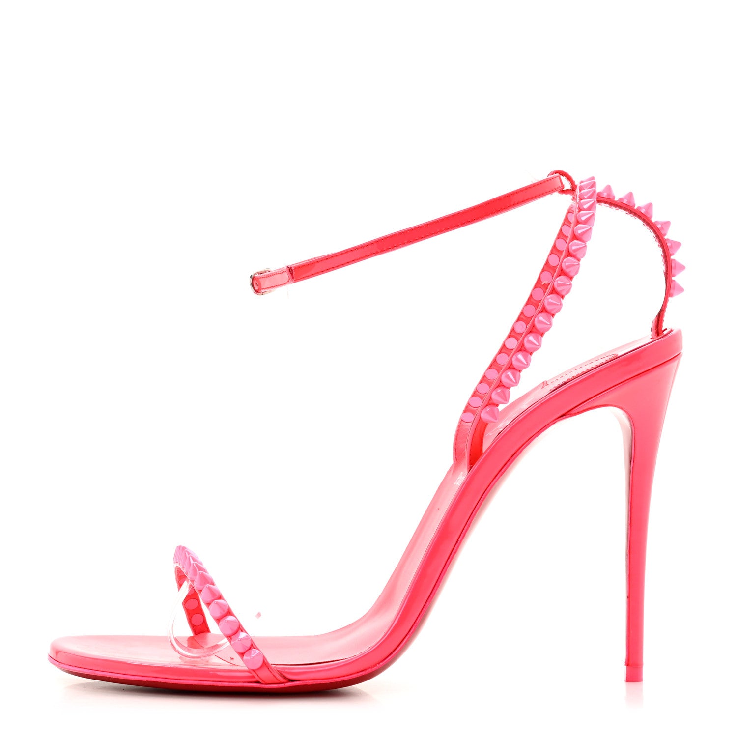 Christian Louboutin Kid Laminato So Me 100 Sandals 40.5 Pink 1 of 7