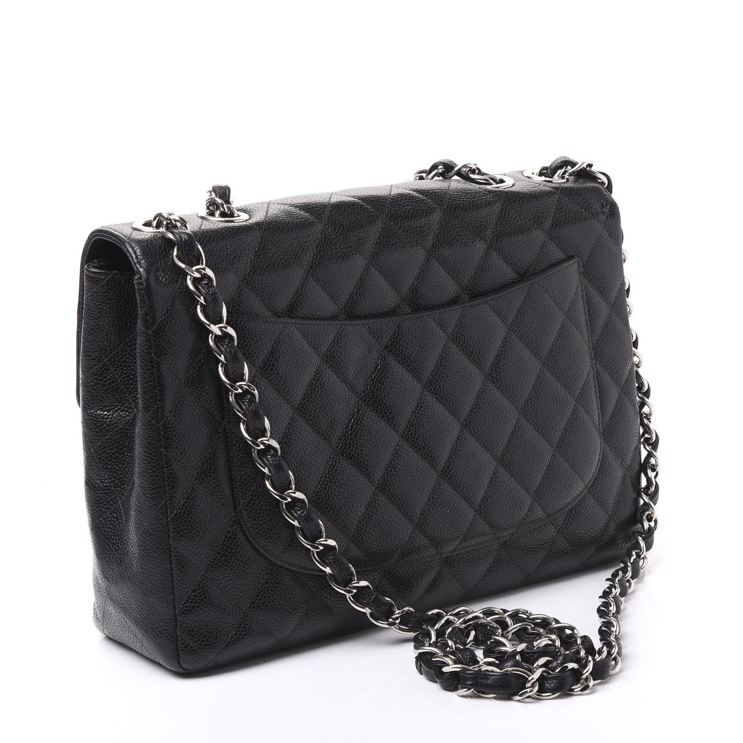 Chanel Caviar Quilted Jumbo Single Flap Black 2 of 11