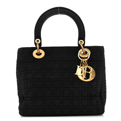 Christian Dior Nylon Cannage Medium Lady Dior Black 1 of 11
