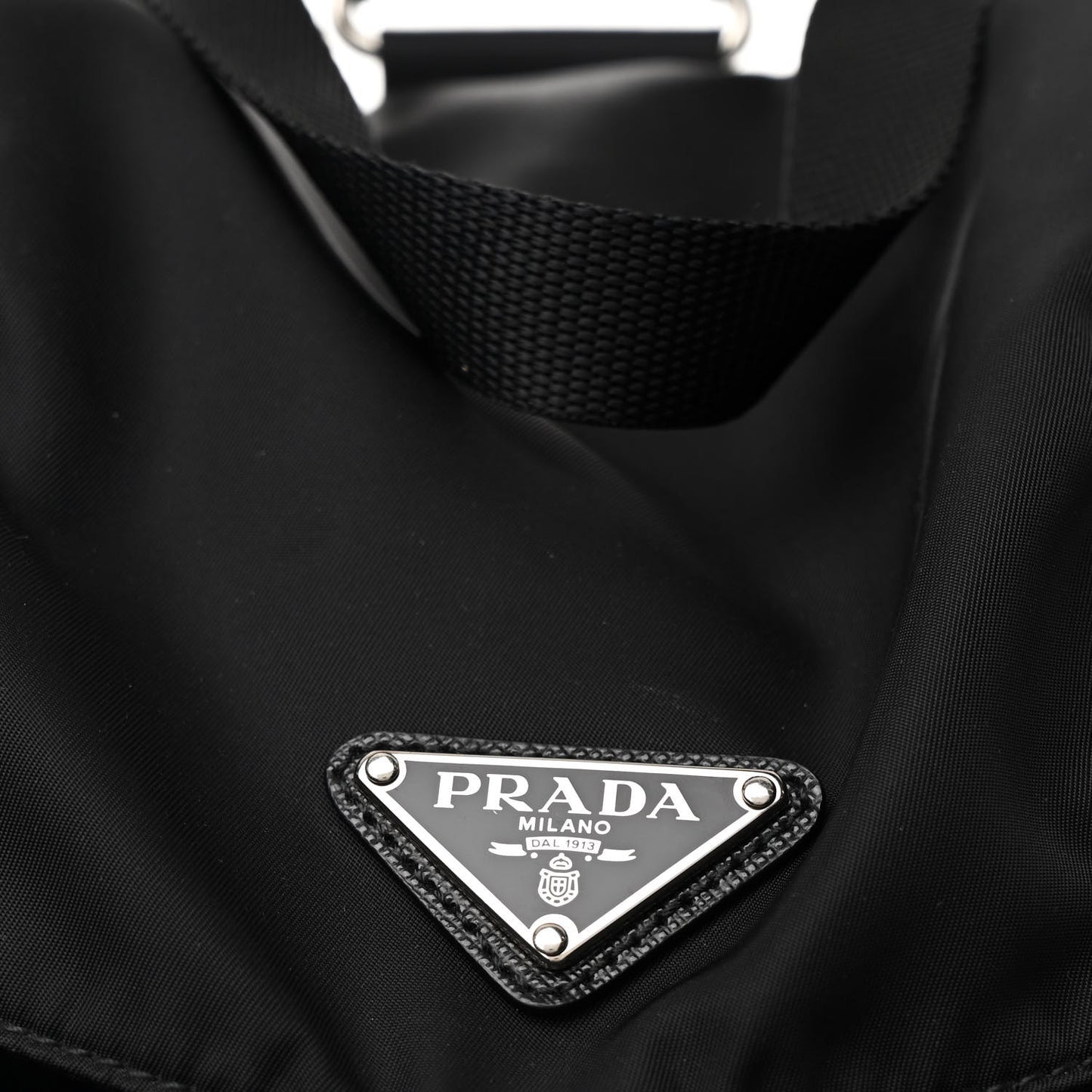 Re-Nylon Saffiano Medium Backpack Black