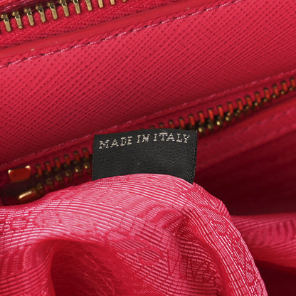 Prada Saffiano Small Galleria Double Zip Tote Peonia 7 of 12