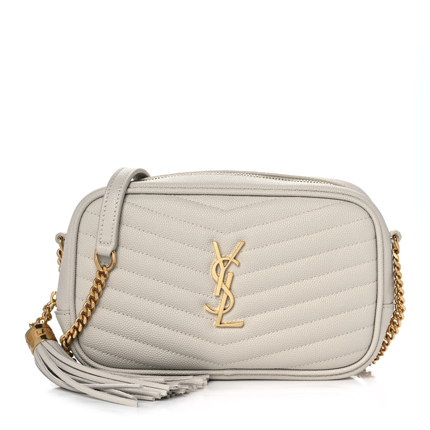 Grain De Poudre Matelasse Monogram Mini Lou Camera Bag Crema Soft