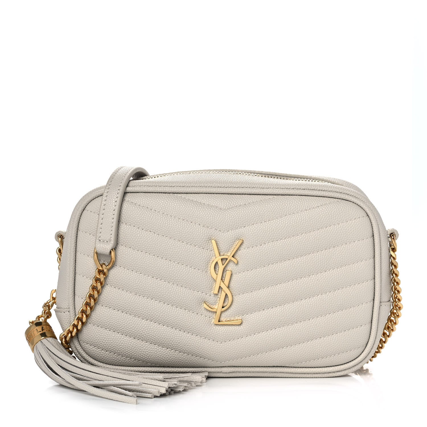 Saint Laurent Grain De Poudre Matelasse Monogram Mini Lou Camera Bag Crema Soft 1 of 10
