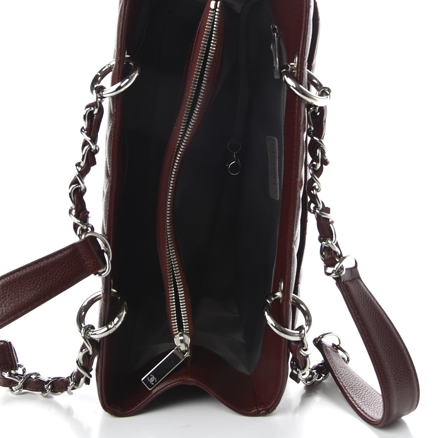 Chanel Caviar Quilted Grand Shopping Tote GST Dark Burgundy 5 of 10