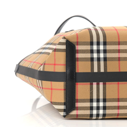Burberry Vintage Check Medium The Giant Reversible Tote Antique Yellow Bright Red 9 of 16
