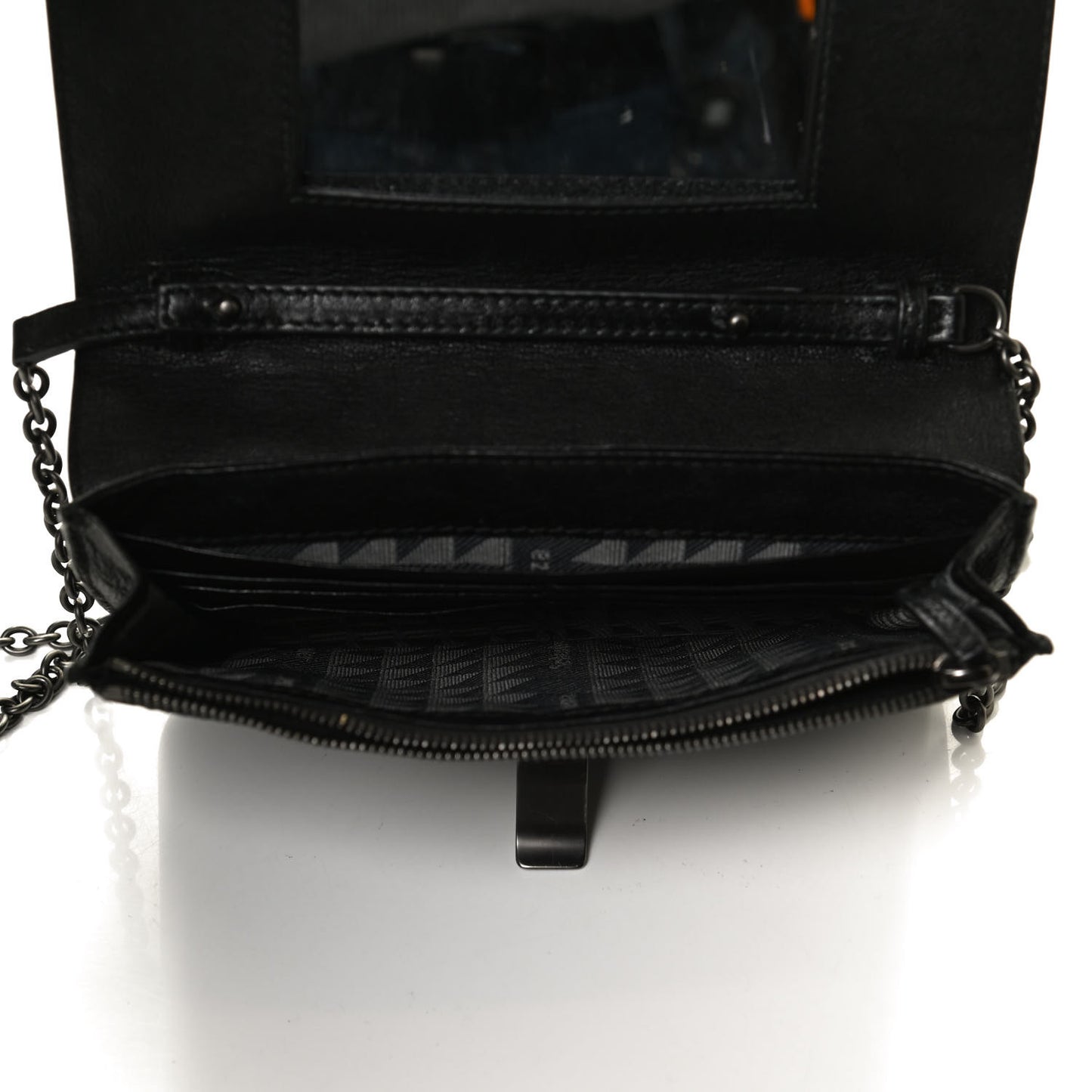 Lambskin PS1 Large Chain Wallet Black