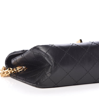Chanel Aged Calfskin Quilted 2.55 Reissue Mini Flap Black 6 of 11
