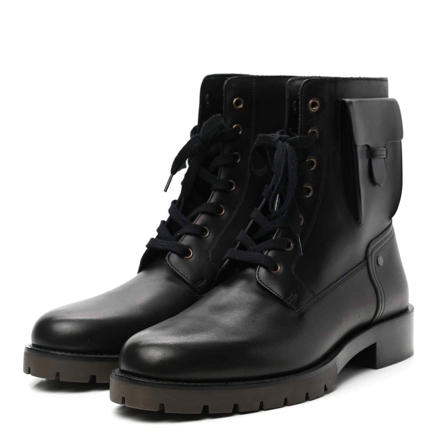 Calfskin Mens Defense Ankle Boots 43 Black