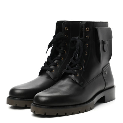 Hermes Calfskin Mens Defense Ankle Boots 43 Black 3 of 8