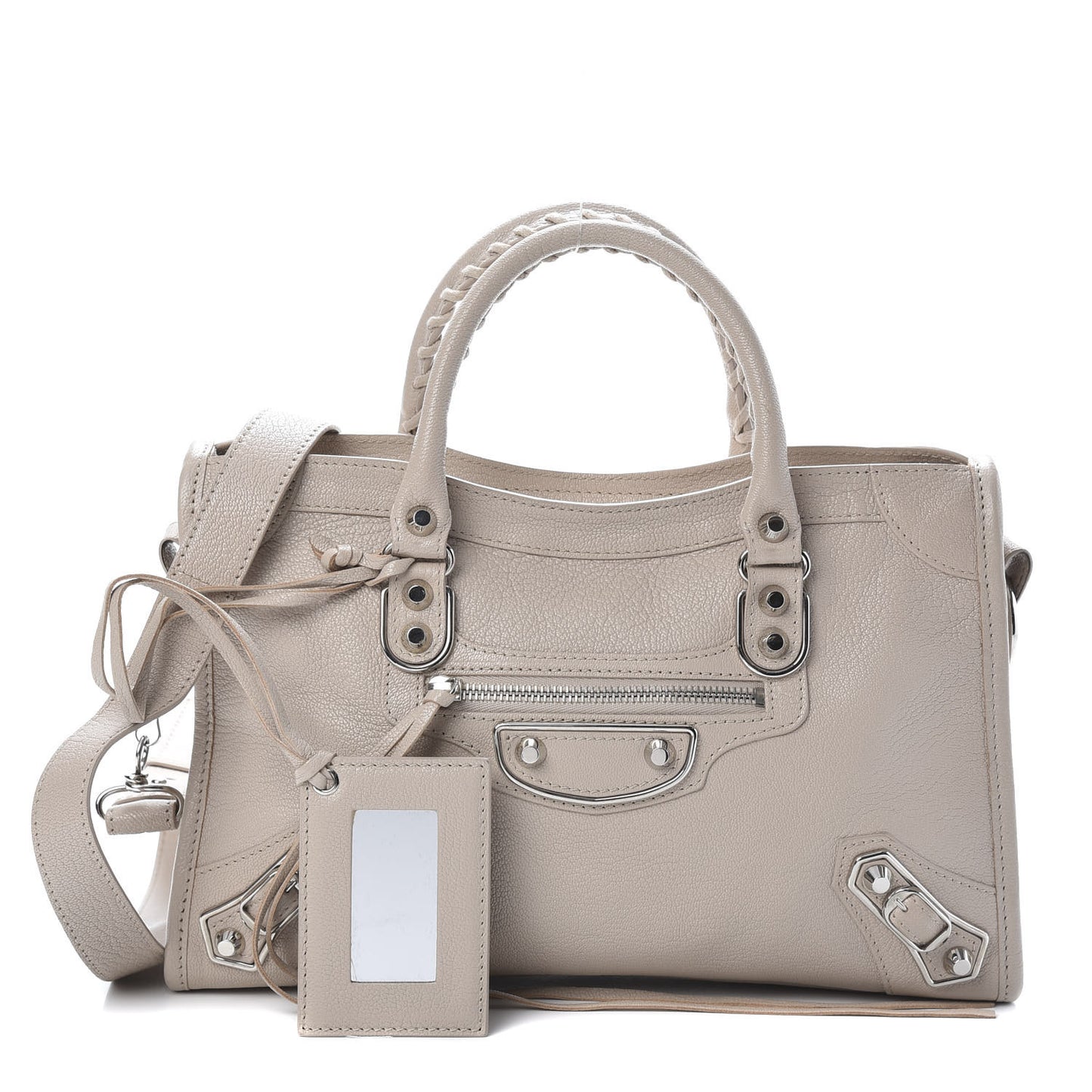 Chevre Silver Metallic Edge S City Beige Praline