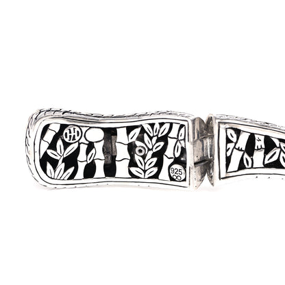 John Hardy Sterling Silver Black Sapphire Palu Macan Tiger Stripe Cuff Bracelet 4 of 4